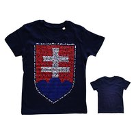 Detské tričko SVK znak hymna modré